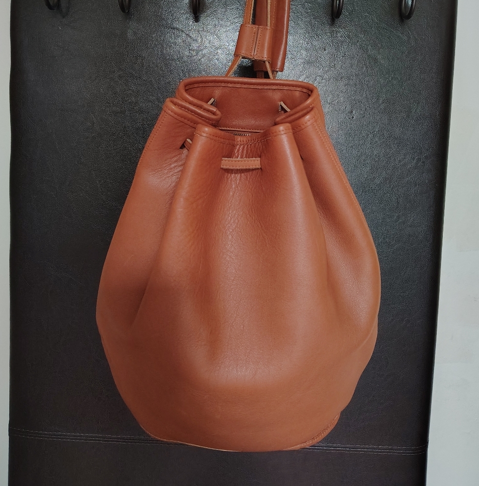 Vintage Coach The Sling Drawstring Duffle Bag British Tan USA M4D-9929